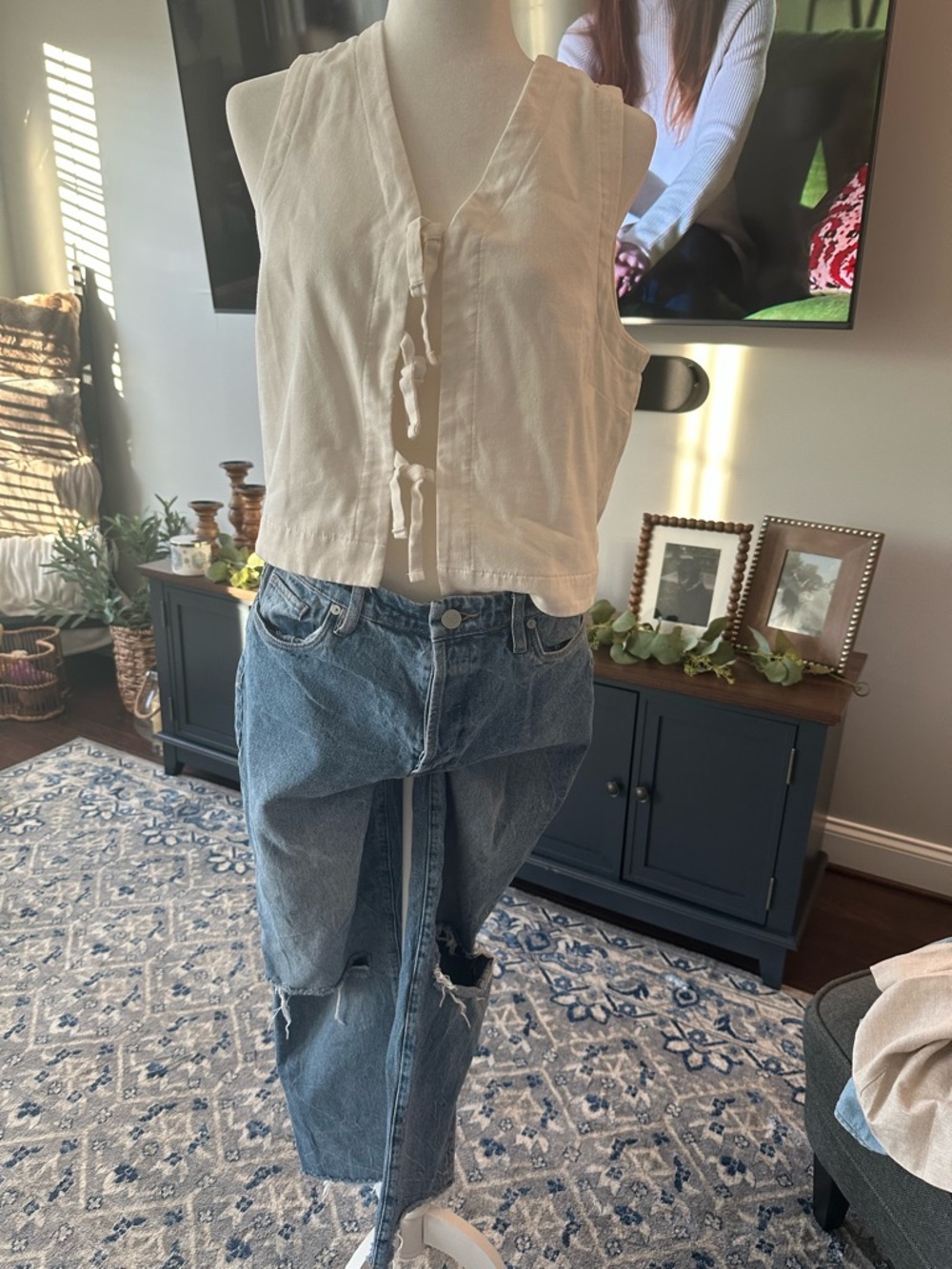 Blank NYC Light Blue Distressed Boyfriend Jeans